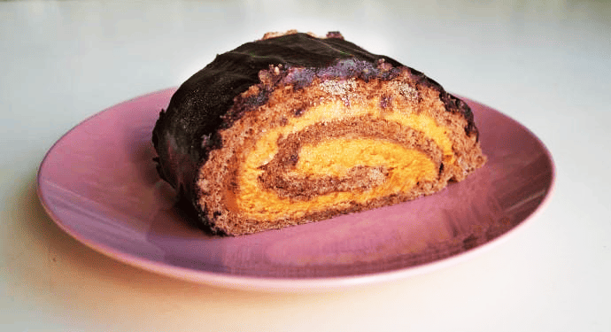 Arrollado de Chocolate con Dulce de Leche sin gluten, postres sin gluten