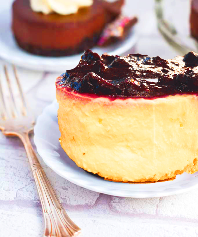 Cheesecake de Frutos Rojos saludable, cheescacke frutos rojos sintacass=
