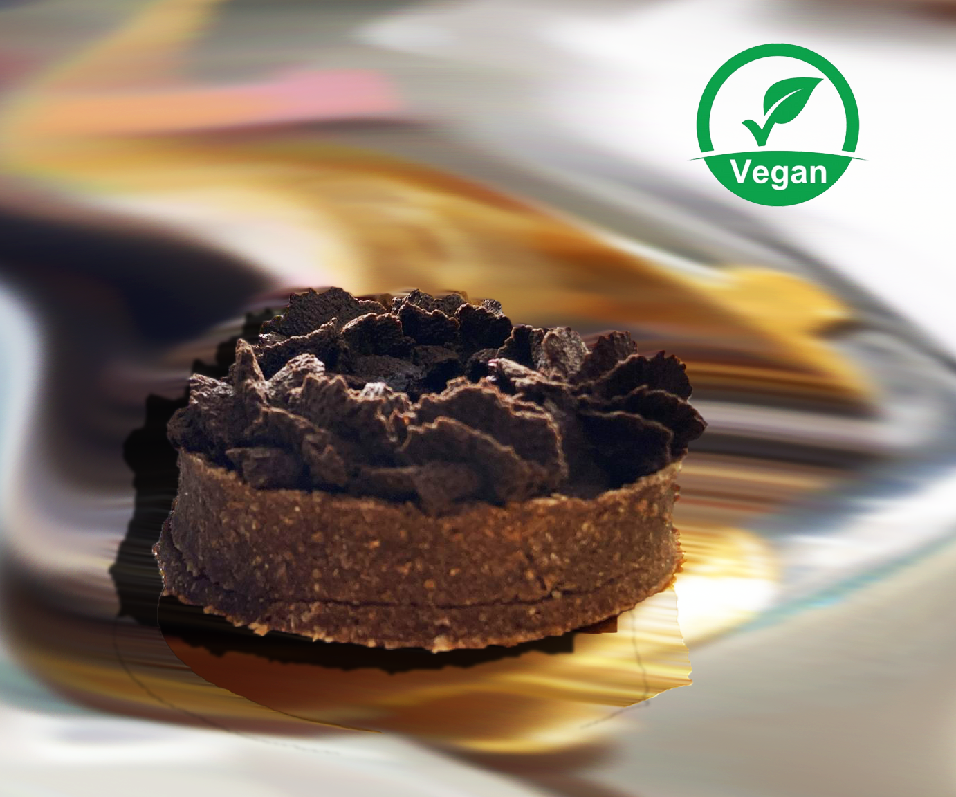 Postre de chococlate vegano, vegano pasteleria, pagana uruguay